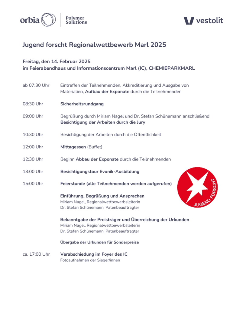 JUFO Ablaufplan 2025